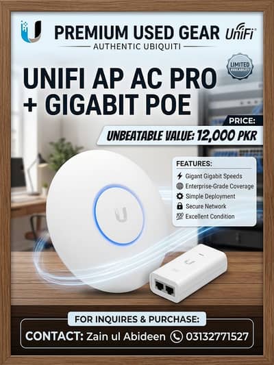 Ubiquiti ubnt UniFi AP AC Pro with Gigabit PoE Injector