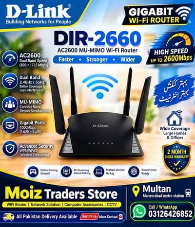 D Link TP-Link Tenda Huawei Fiber All WiFi Router Available