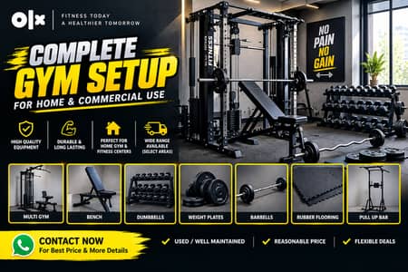 Complete Commercial Gym Setup for Sale – Heavy Duty Equipment