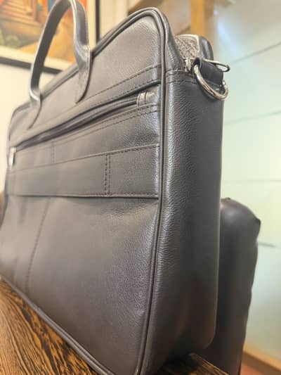 Original Jild Genuine Leather Men's Office Laptop Bag – Dark Brown