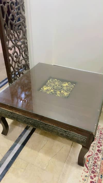 Center Table with glass top