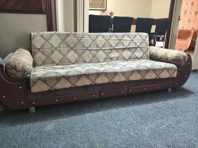 Sofa Cum Bed for Sale – Strong Wooden Frame – Rs. 15,000