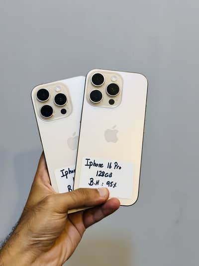 Apple iPhone 16 Pro 128gb Non PTA Jv Battery Health 95% Waterpack