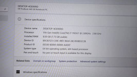 ProBook 440 G8 Hp 8GB 256GB