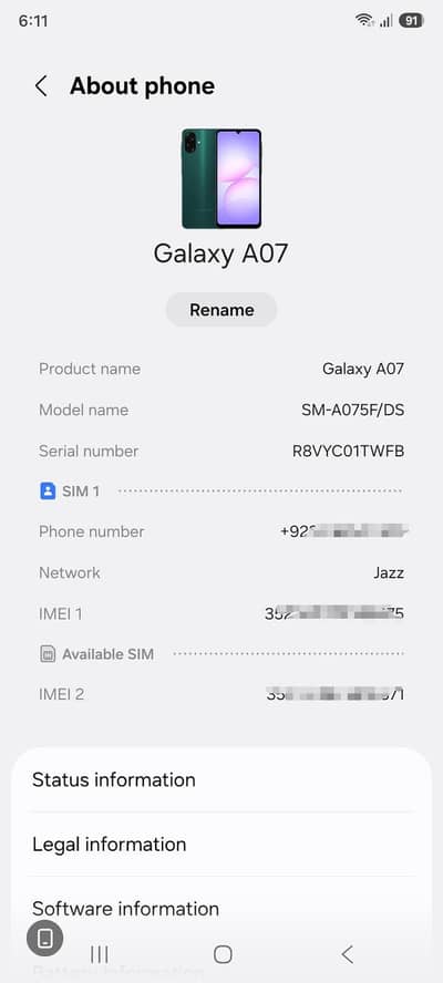 Samsung Mobile A07 5G