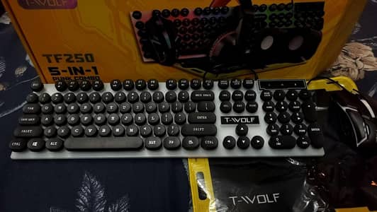 T-WOLF Gaming Keyboard & Mouse Combo | RGB Backlight | New