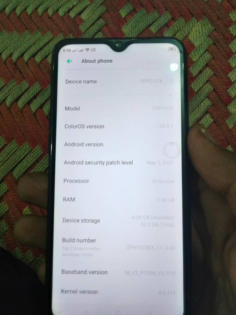 OPPO A1k 2