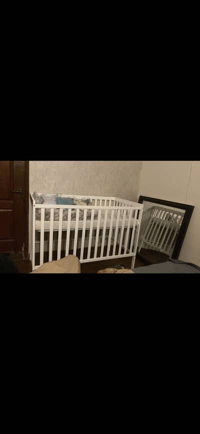 Baby Cot - 5 in 1 Convertible Crib - White