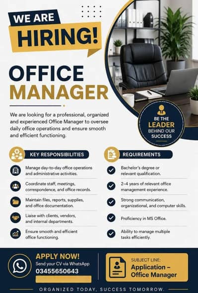 We are Hiring female Managers