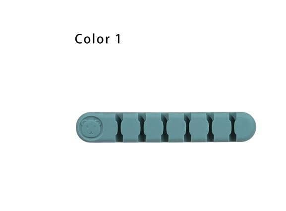 Bear Silicone Headphone Holder Cord Fixed Earphone Clip Wire Storage Data Arrangement Phone Line Management USB Cable Organizer Desktop Cable Fixer COLOR1 e r5791