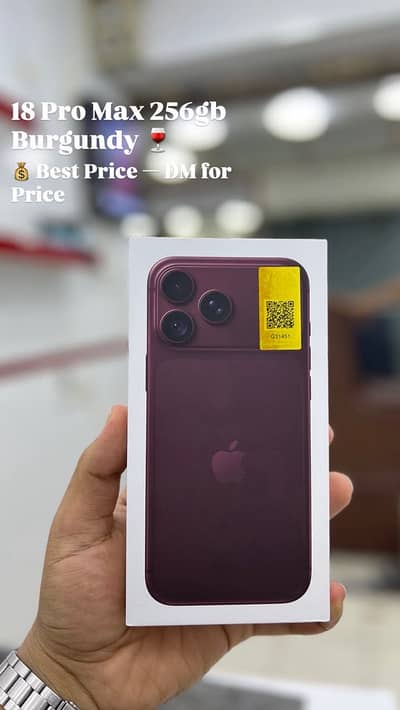 Apple iPhone 18 Pro Max 256 gb pta approved burgundy