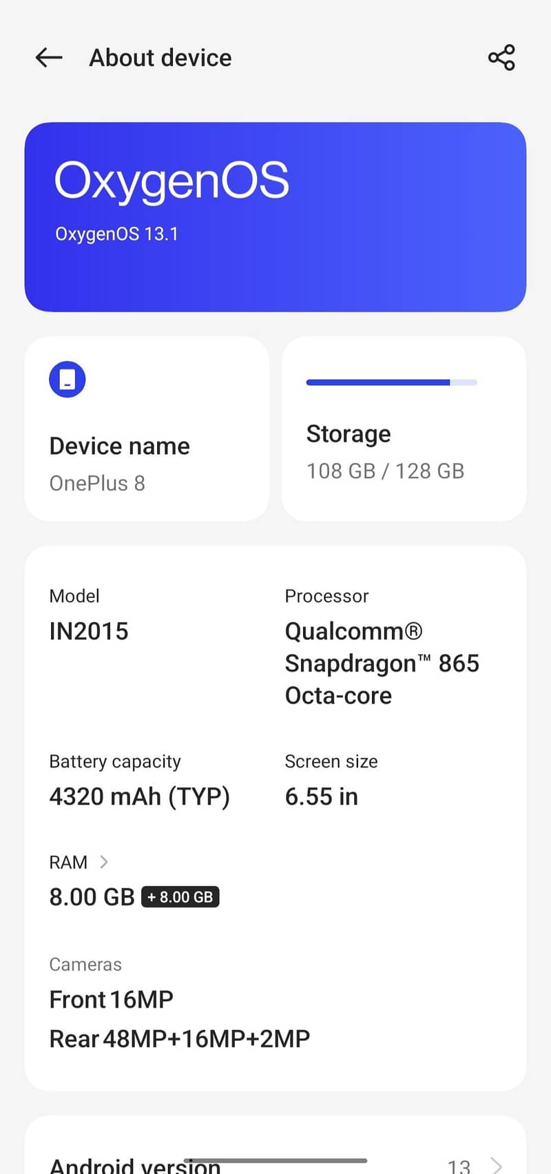 One Plus 8 6