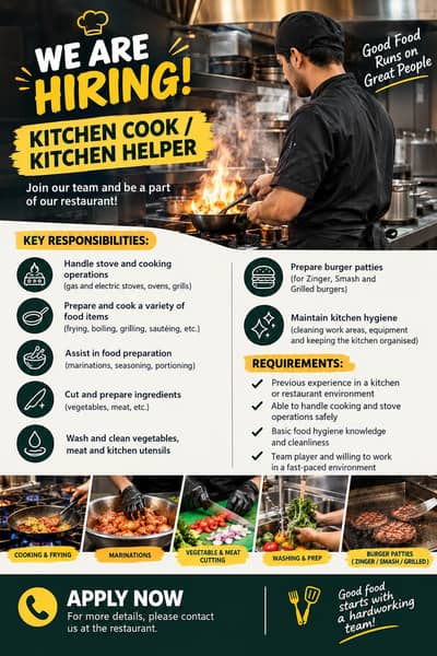 Kitchen Cook/Helper