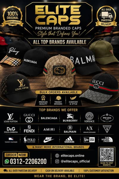Elite Caps – Exclusive Luxury Designer (Amiri, Prada, LV & gucci More)