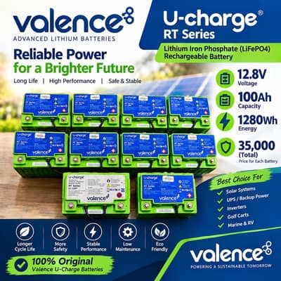 Valence U-Charge 12.8V 100Ah LiFePO4 Lithium Battery | 1280Wh