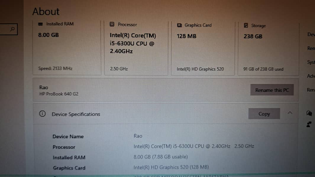 Hp Core i5 6th Generation 0