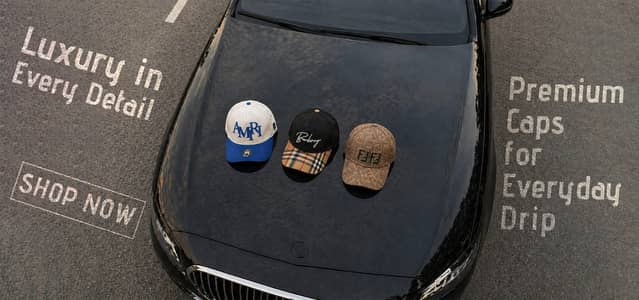 Premium Amiri “Calif” Trucker Cap Off-White & Royal Blue orignal 100