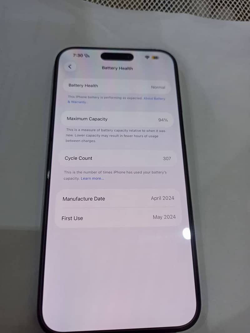 iPhone 15 Pro Max 256GB | Black | Non-PTA JV | 94% Battery | 100% Genu 0