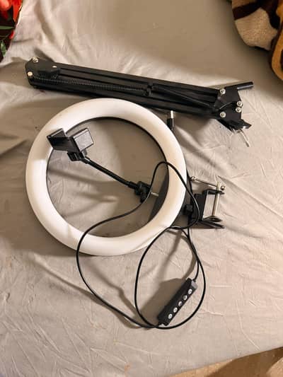RGB Ring Light + Stand + Mobile Holder – 7 Colors