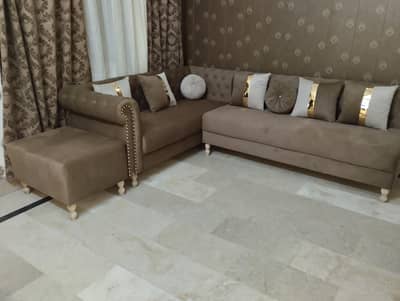 Chester L shave Corner sofa with Molty Foam