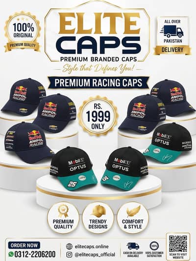 Red Bull & Mobil 1 Racing Caps Collection – Premium Speed Edition
