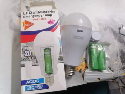 Rechargeable emergency led bulbs (20 w)