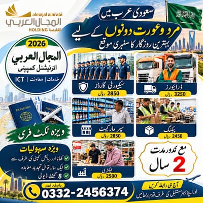 Electrician Job/ Driver Job/Computer Operator job/ Saudi Khadmeen jobs