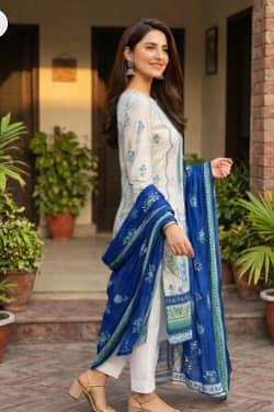 Elegant Lawn 3 Pcs Women's Unstitched Digital Print Suit