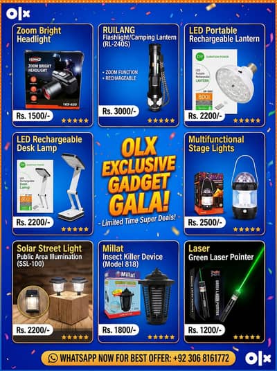 Exclusive Gadgets & Smart Lighting Collection | Rechargeable Lamps,