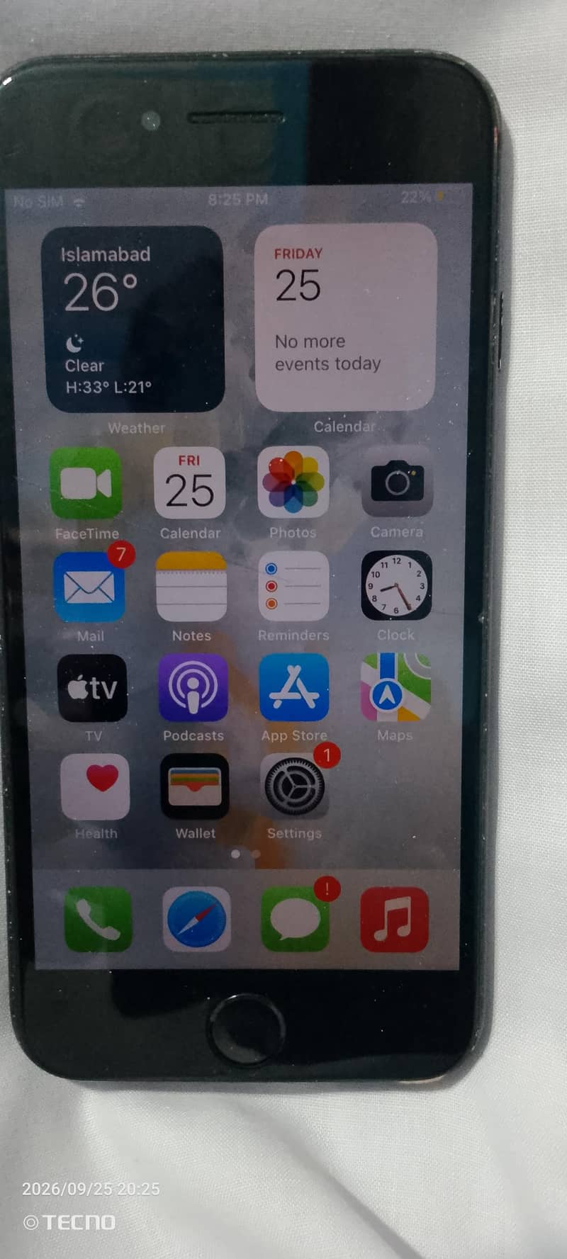 iphone 7 non pta only battery health is 74 battery 3