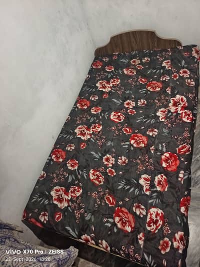 single bed with mattress foam  03241178260