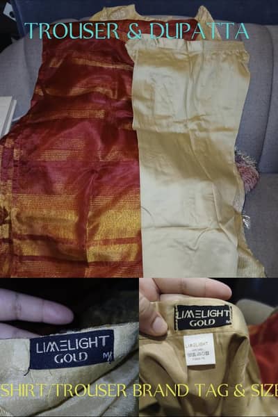 Limelight Gold Fancy 3-Piece Suit (Gold & Rust)