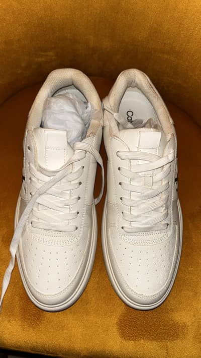 CK Logo Men's sneakers- SFP47390-White-EUR-44
