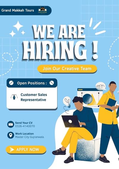Sales staff for travel company