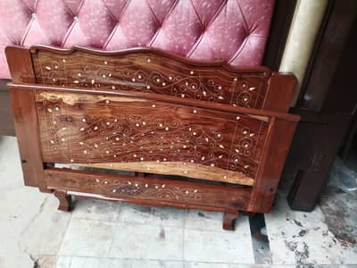 two single bed in solid wood