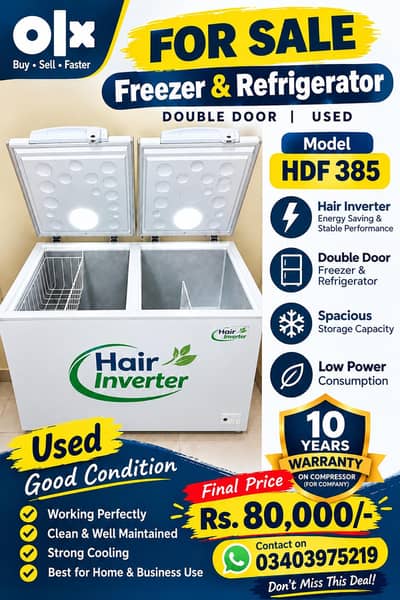 freezer and refrigerator for sale