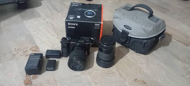 Sony A6500 with Box, 30mm f/1.4 & 18-135mm Lenses, 2 Batteries