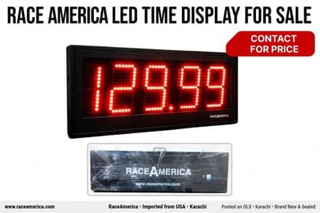 RaceAmerica LED Race Timer / Gym Timer / Go-Kart Lap Timer-Imported US