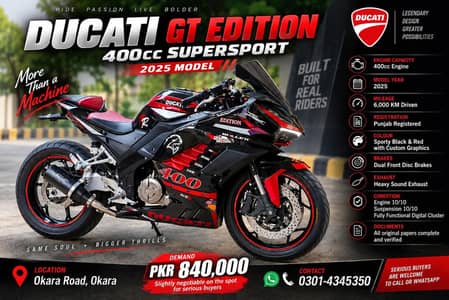 Ducati  Gt Edition -400 cc- exchange possible with small bike