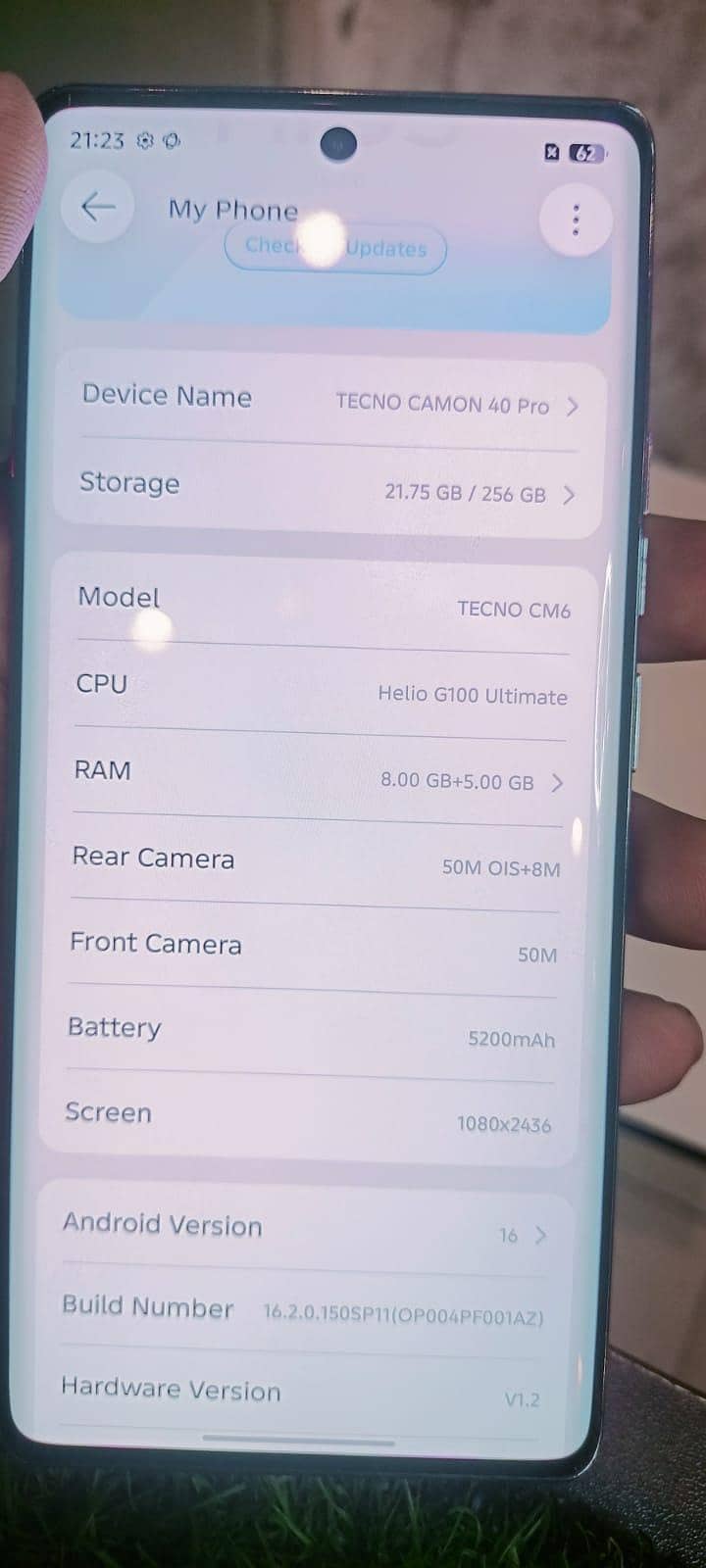Tecno CAMON 40 Pro 5