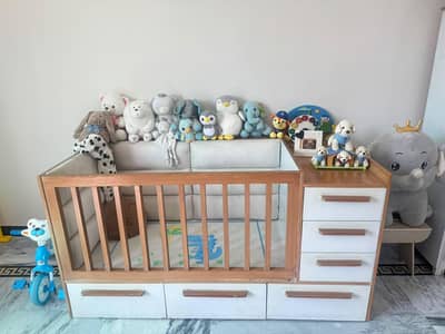 baby coat white n wood color