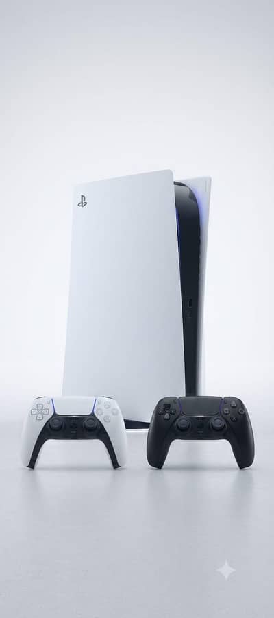 PS5 Slim Disk Edition with 2 original controllers