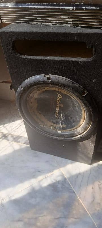amplifier and woofer available for sale