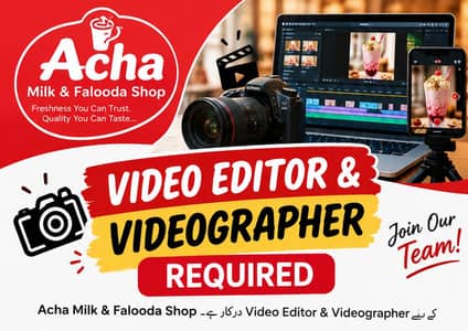 VIDEO EDITOR + REELS SHOOTER REQUIRED