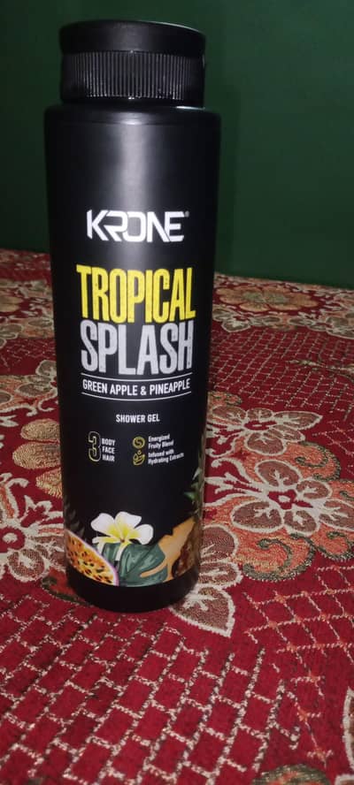 KRONE Tropical splash shower Gel 600ml sealed Green Apple price. 80