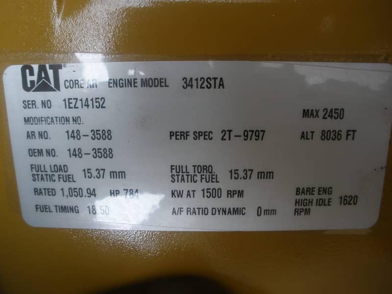 cat 3412  modle 2011 2