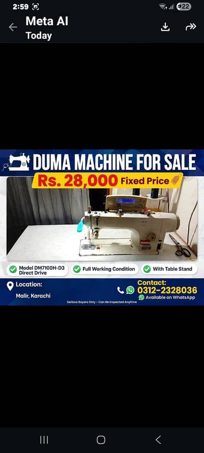 Machine for sell
