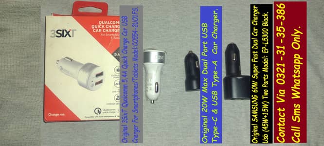 original samsung 60w branded car charger available