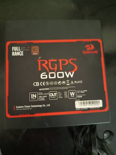 Redragon RGPS GC-PS002 600W 80+ Bronze Gaming Power Supply PSU