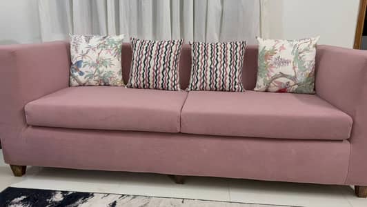 5 seater  sofa with cushions .